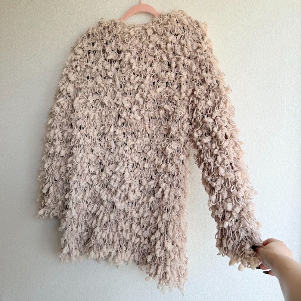 Aaron & Amber Fuzzy Loop Knit Boho Cardigan Sweat… - image 7